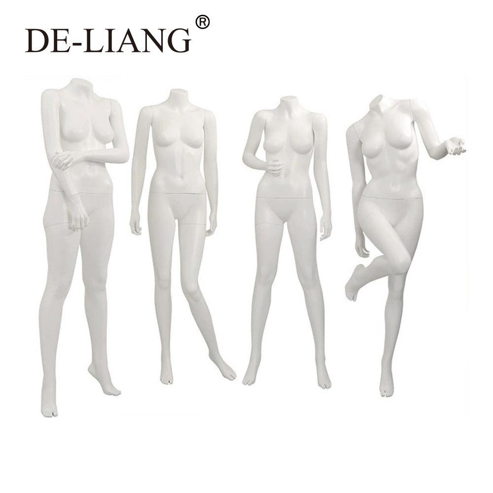 Luxury Female Mannequin Torso, Brand Window Display Props Unique Design, Fashion Slim Body White Fiberglass Woman Dress form