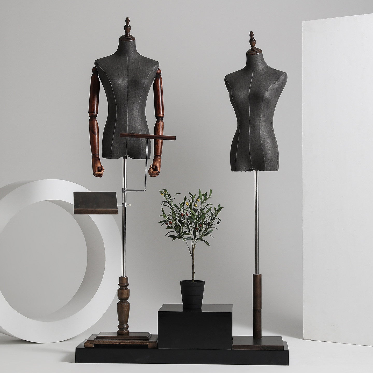 DE-LIANG Full Body Female Mannequin with Removable Head & Spring Arms | Boutique Wedding Dress Display