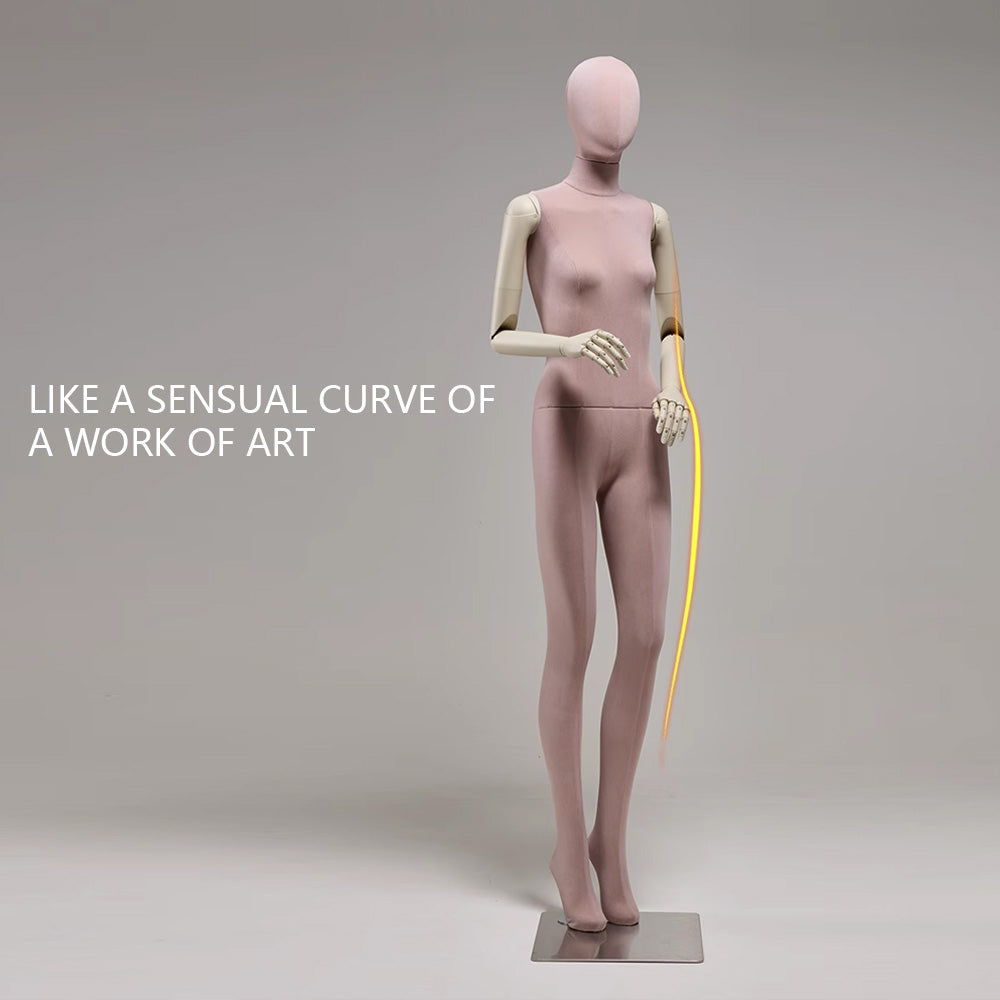 Colorful Suede Female Full Body Mannequin