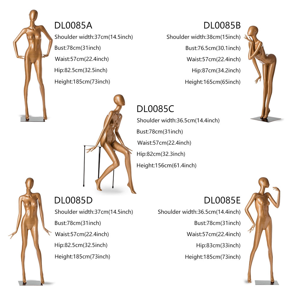 Champaign Gold Female Full Body Mannequin,Full-Body Painting Fiberglass Mannequin For Wedding Window Stand Model Props Shot Dummy DE-LIANG