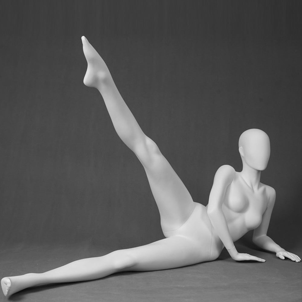 DE-LIANG Female Yoga Mannequin Full Body Fiberglass Display Model,Fitness Sports Pose Mannequin for Gym, Yoga Apparel, Activewear & Window Display