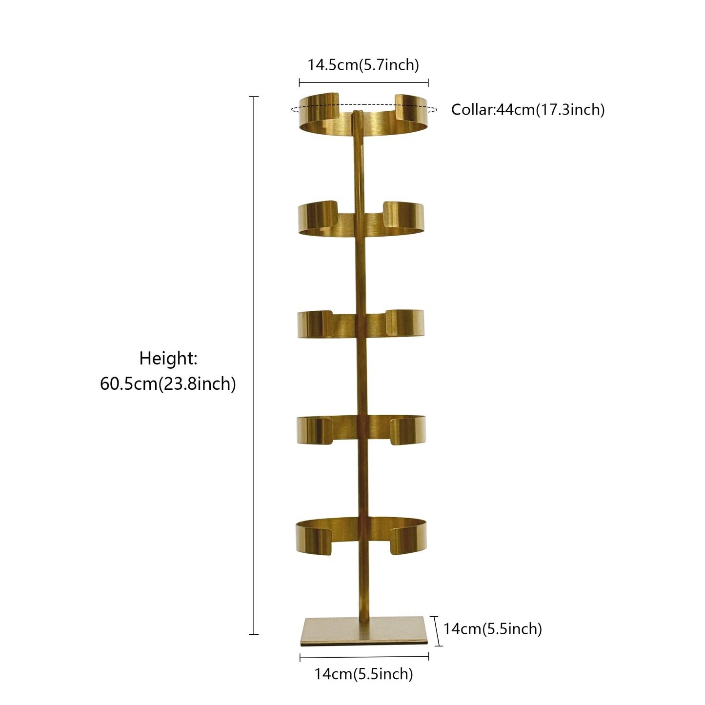 DE-LIANG Luxury Gold Shirt Collar Display Stand - Stainless Steel Neckline Support & Cuff Rest | Professional Suit Store Visual Merchandising Props