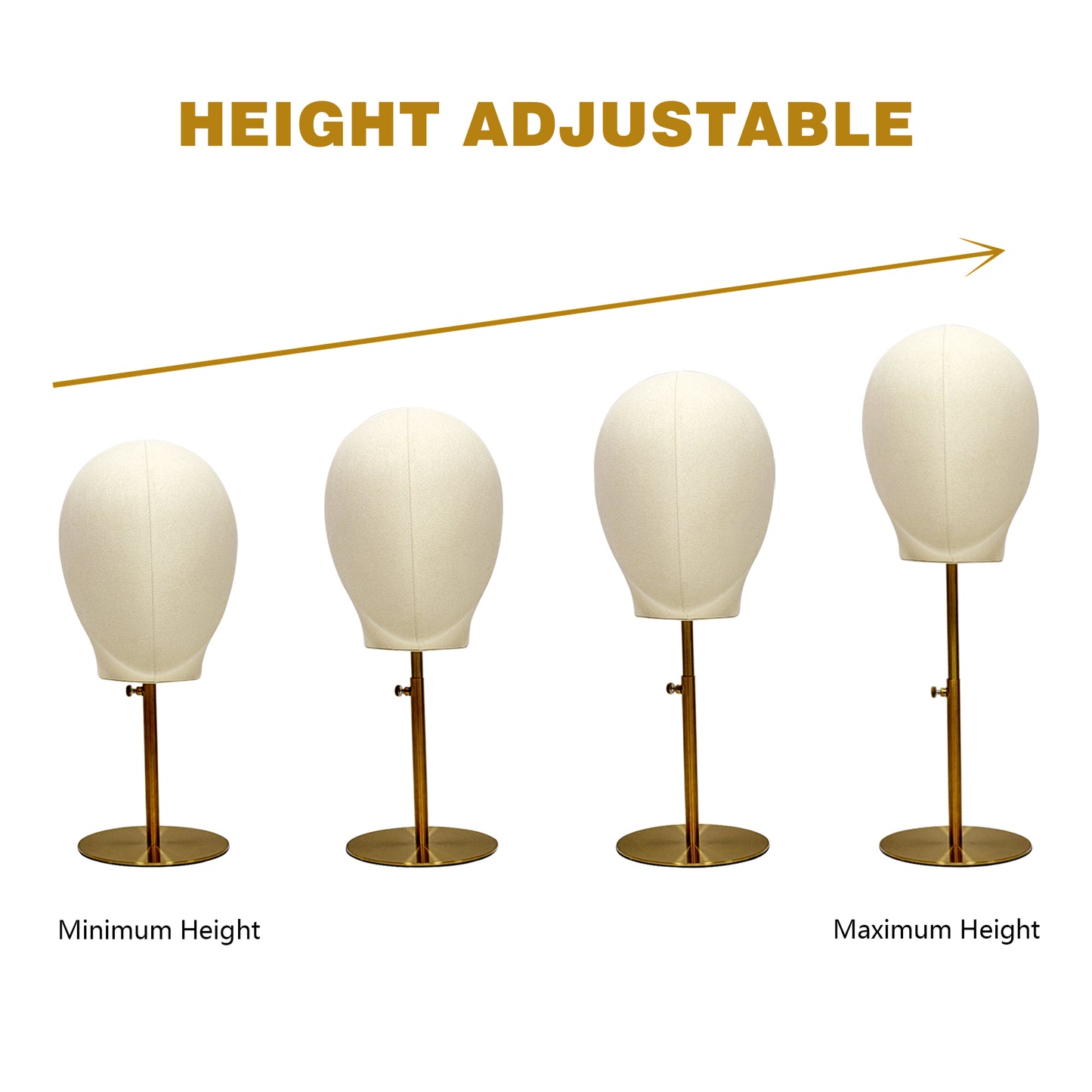 Original Design Luxury Microfiber Mannequin Head -Male and Female Head Form for Hat Headband Wigs Sunglasses Display with Round Base,1pcs