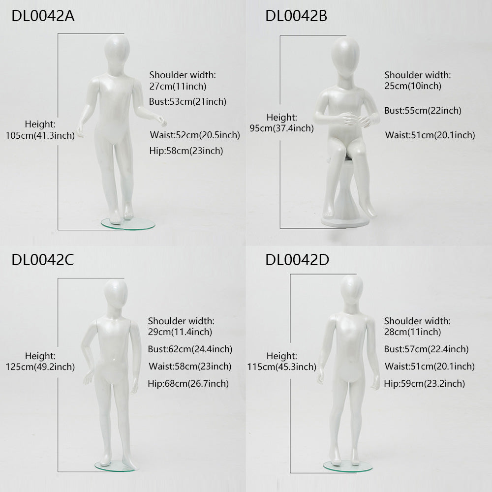 Children's Model Props Full Body Children's Clothing Store Window Child Model Shelf Mannequin Child Baby Clothes Display Stand DL0048 De-Liang Dress Forms