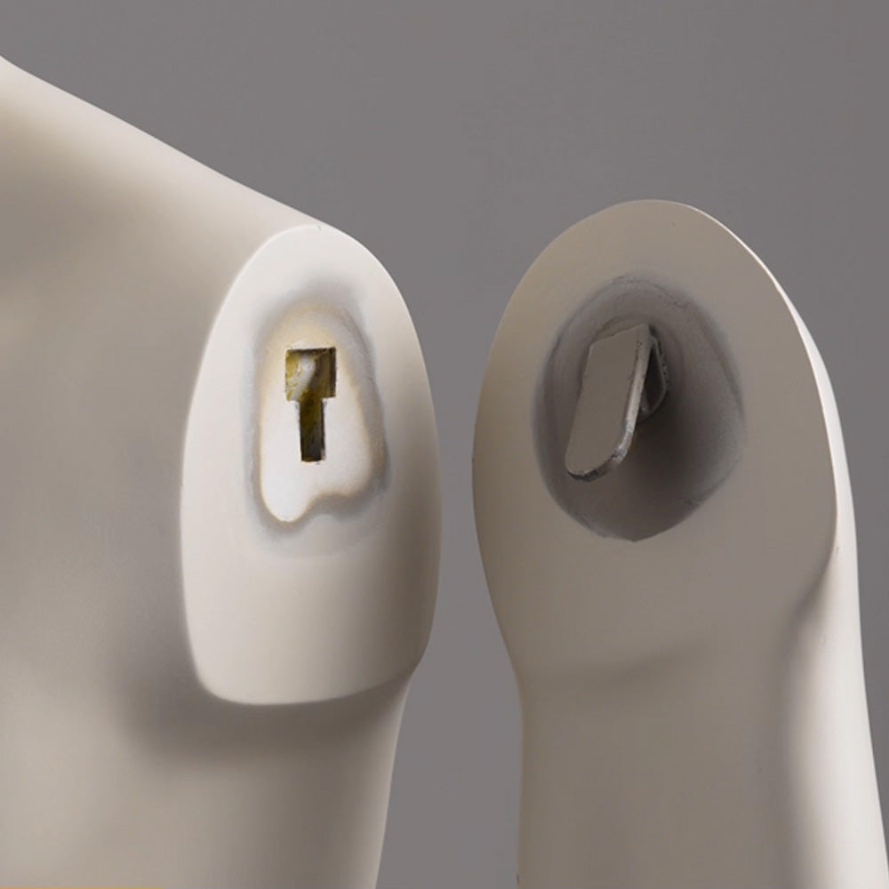 DE-LIANG Luxury Male Full Body Mannequins,Light Gray to Gray Male Dress Form Display Mannequis with Base,Stand Realistic Model for Clothing Shops