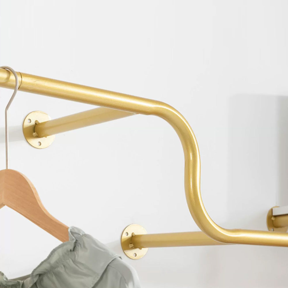 DE-LIANG Clothing Display Rack, Luxury Golden Color Hanging Hanger,Floor-Style High-Grade Shelf for Clothes Boutique DL196 250CM/300CM,DL195 200/250CM DE-LIANG