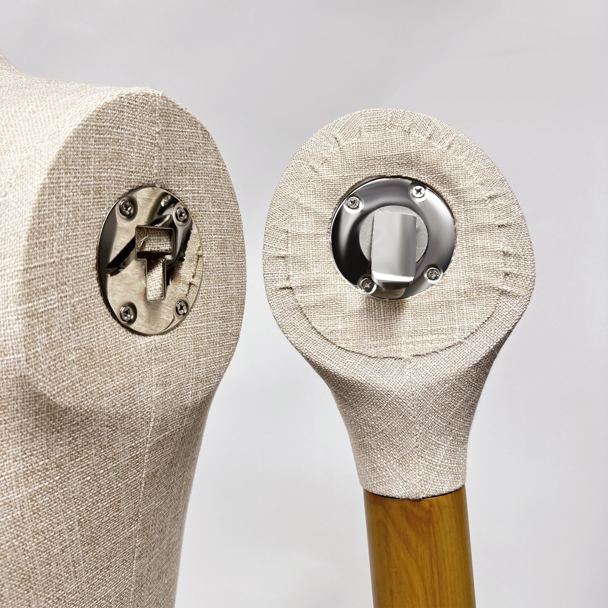 Luxury Linen Mannequin Half Body Torso,Male Dress Form Model Props with Head,Clothing Stores Display Holder(复制) - De-Liang Dress Forms