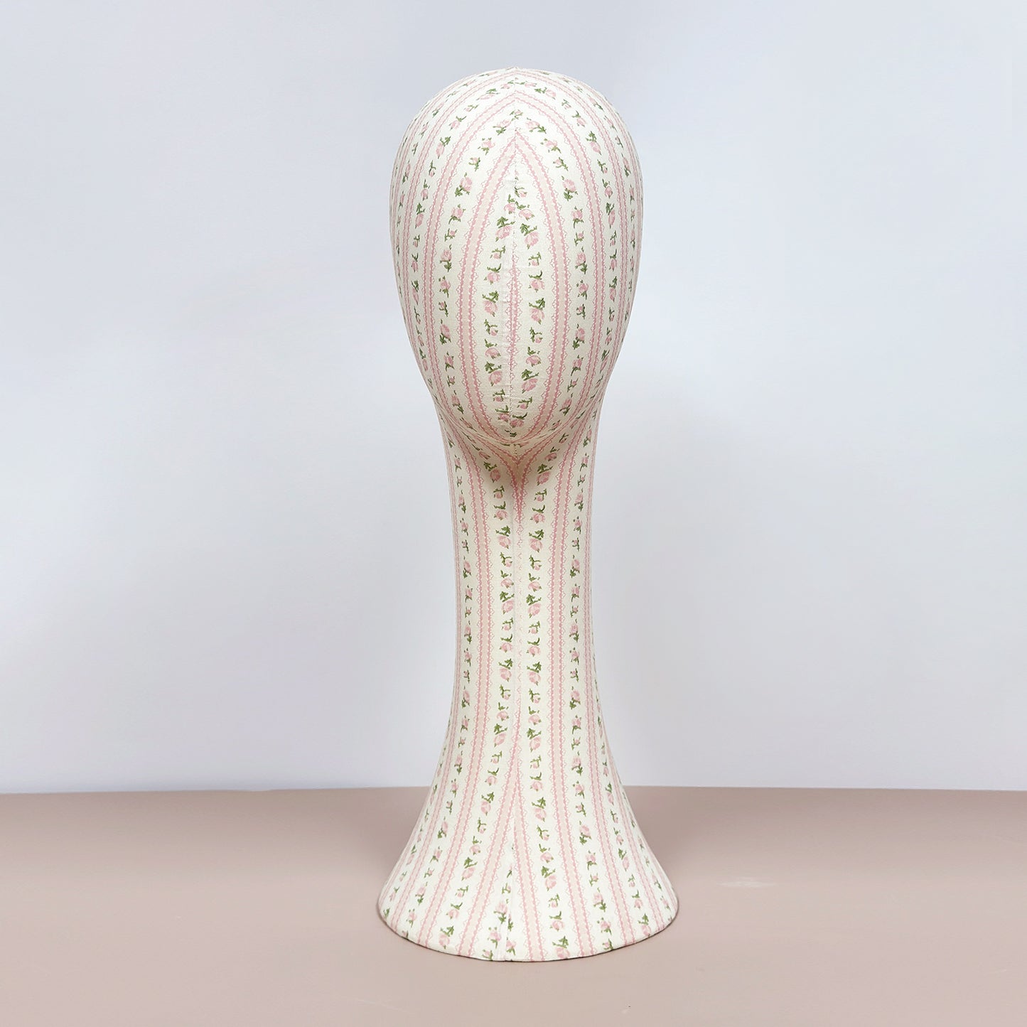 DE-LIANG New Fully Pinnable Linen Mannequin Head Form,Vintage Flower Mannequin Head Stand,Headband Wig Hat Jewelry Display Head Dummy DressForm Props