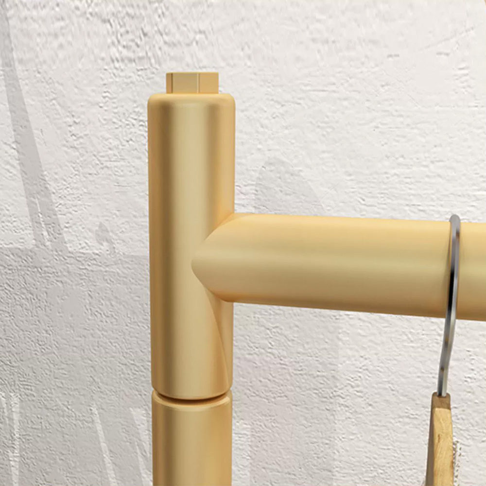 Standard Double Layers Poles Clothing Hanger, Children Kids Adult Floor Clothes Hanger Display Shelves Hanger Rack , Stainless Steel Gold - De-Liang Dress Forms