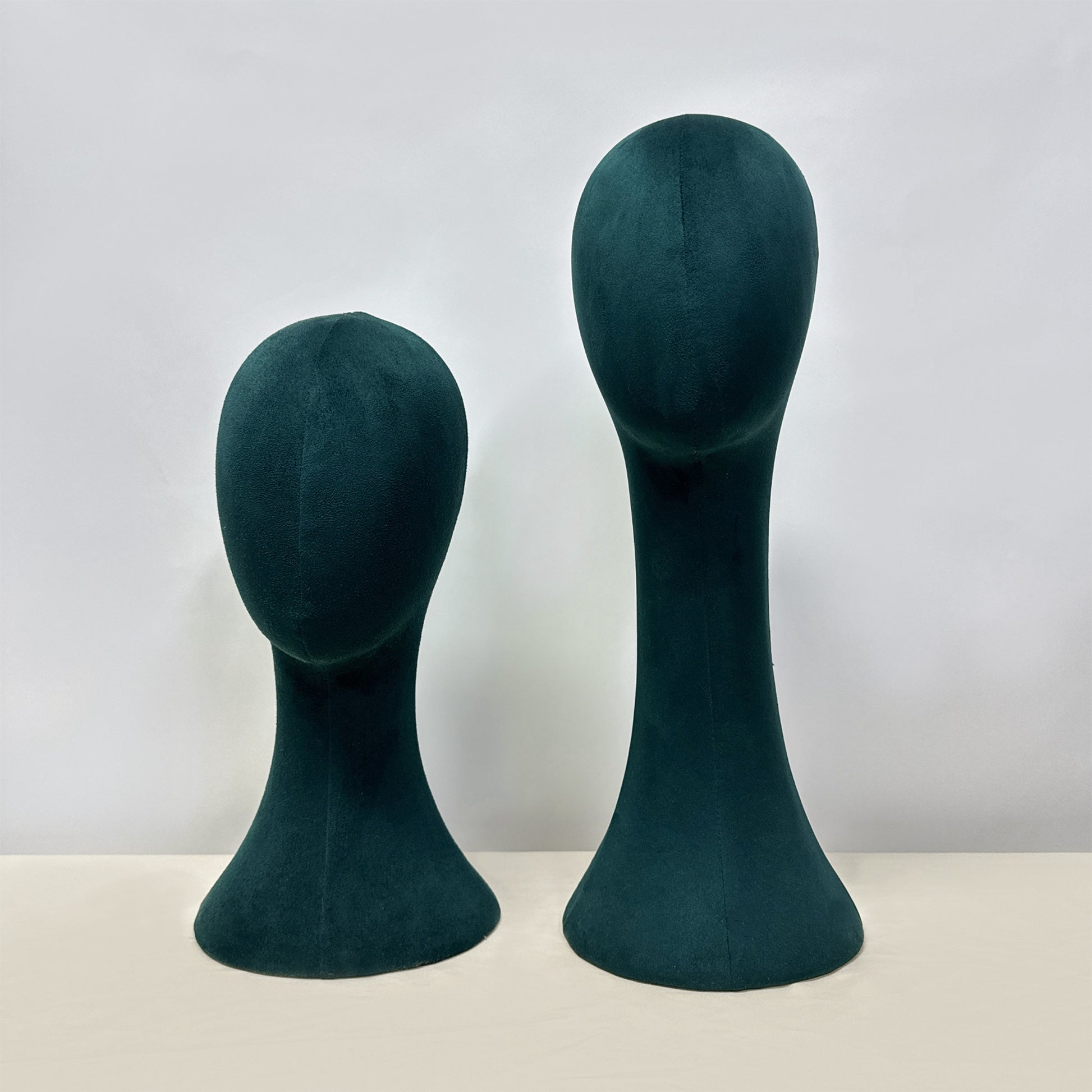 Suede Mannequin Head in Purple/Green – Pinnable Female Model for Hat and Jewelry Display, Unique Hat Stand, Perfect for Boutique Owners DE-LIANG