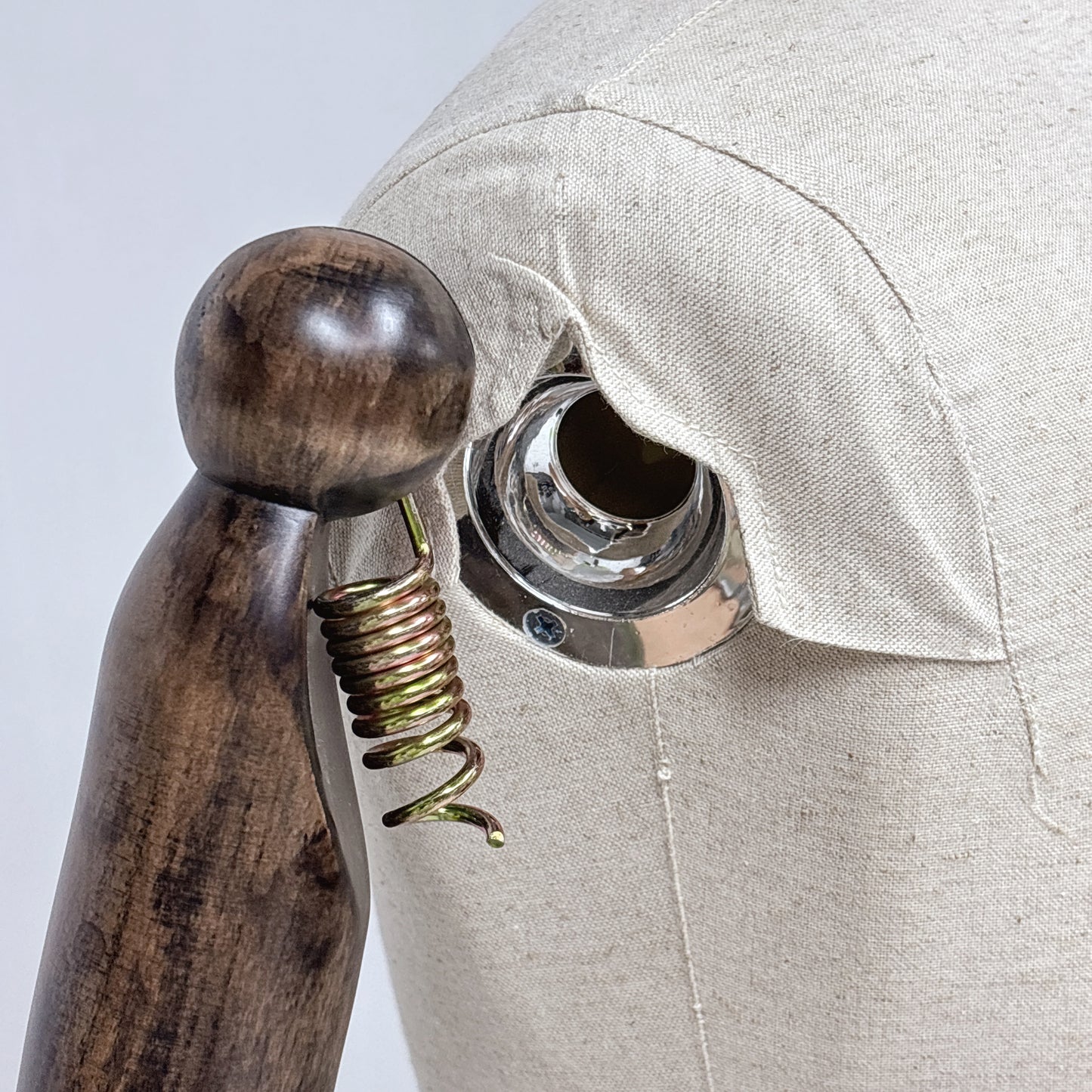 Male Half Body Mannequin, Men Suit Display Model with Wooden Arms and Cross Four-Wheel Base