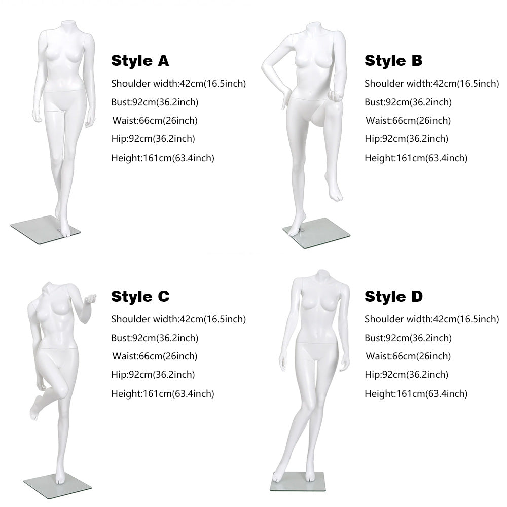 Luxury Female Full BodyMannequin, Brand Window Display Props Unique Design, Fashion Slim Body White Fiberglass Woman Dress form