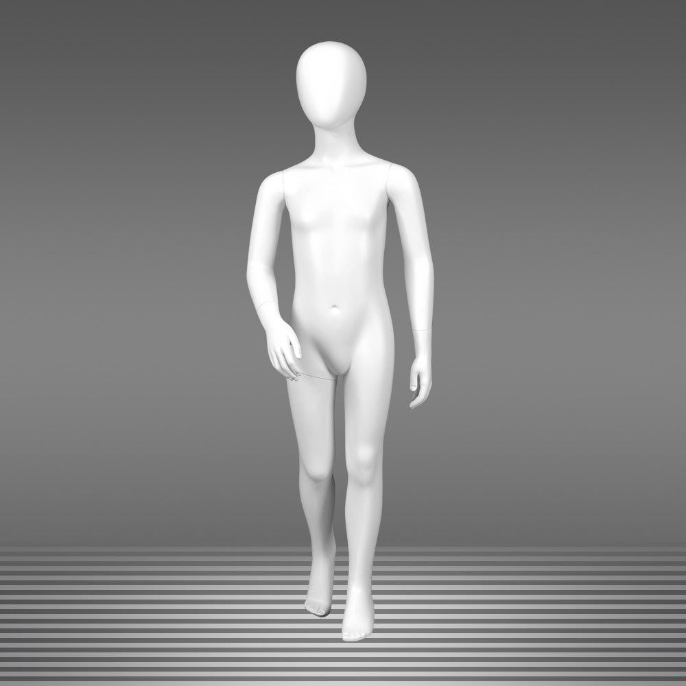 Glossy White Childs Display Mannequin Full Body Dress Form