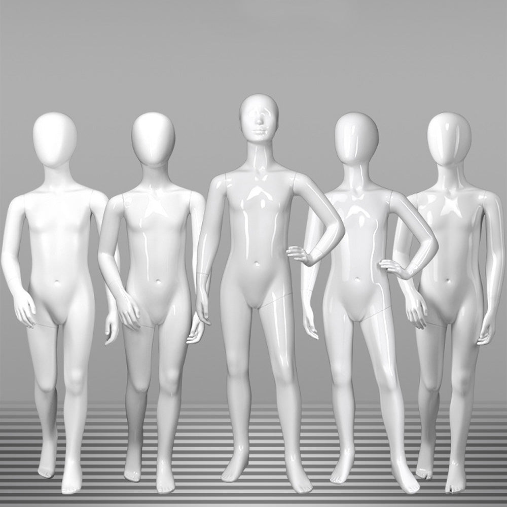 Glossy White Childs Display Mannequin Full Body Dress Form