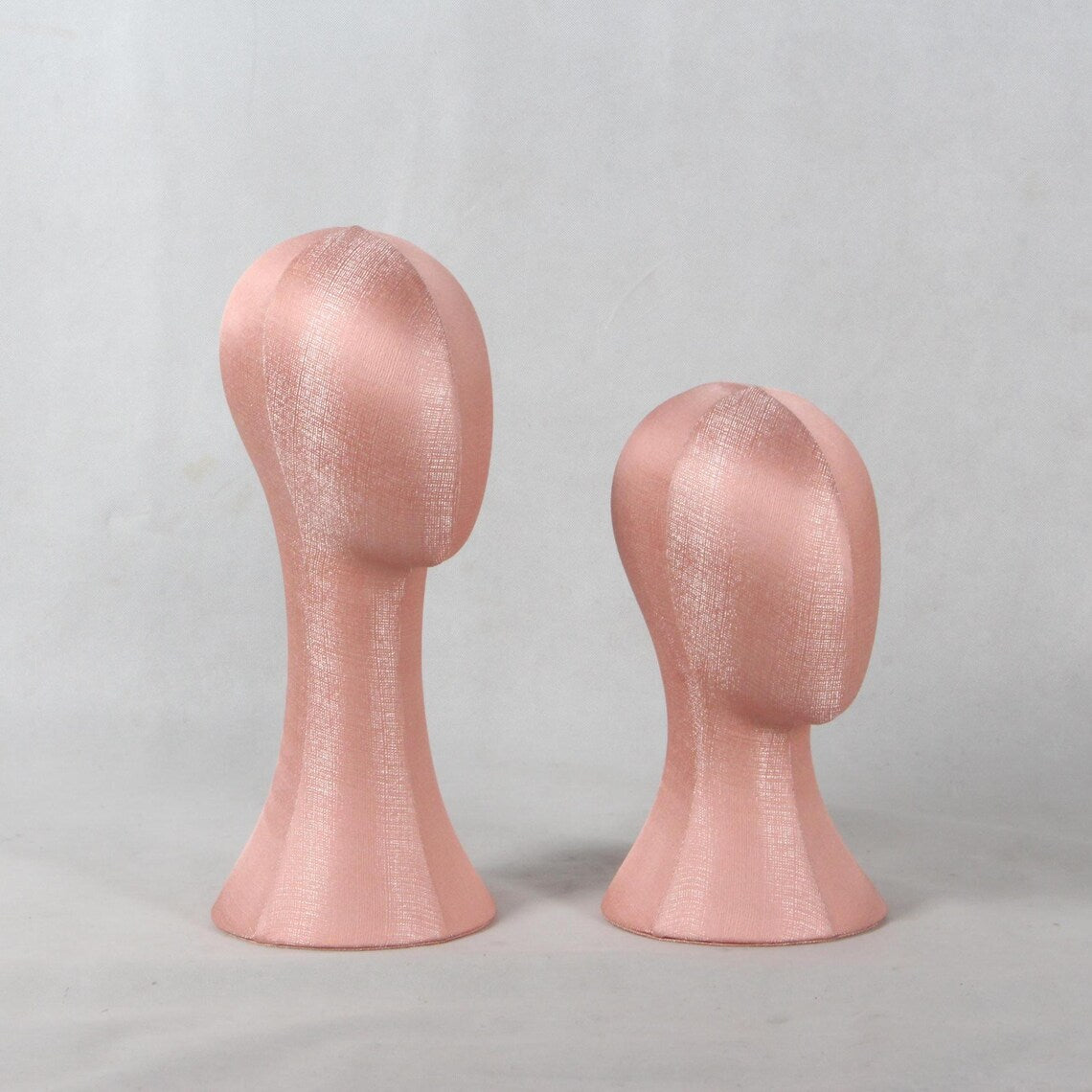 Vente de liquidation Mannequin de tête de femme en lin de bambou, modèle de tête épinglable avec long cou/épaules, pour affichage de chapeau/perruque/écharpe