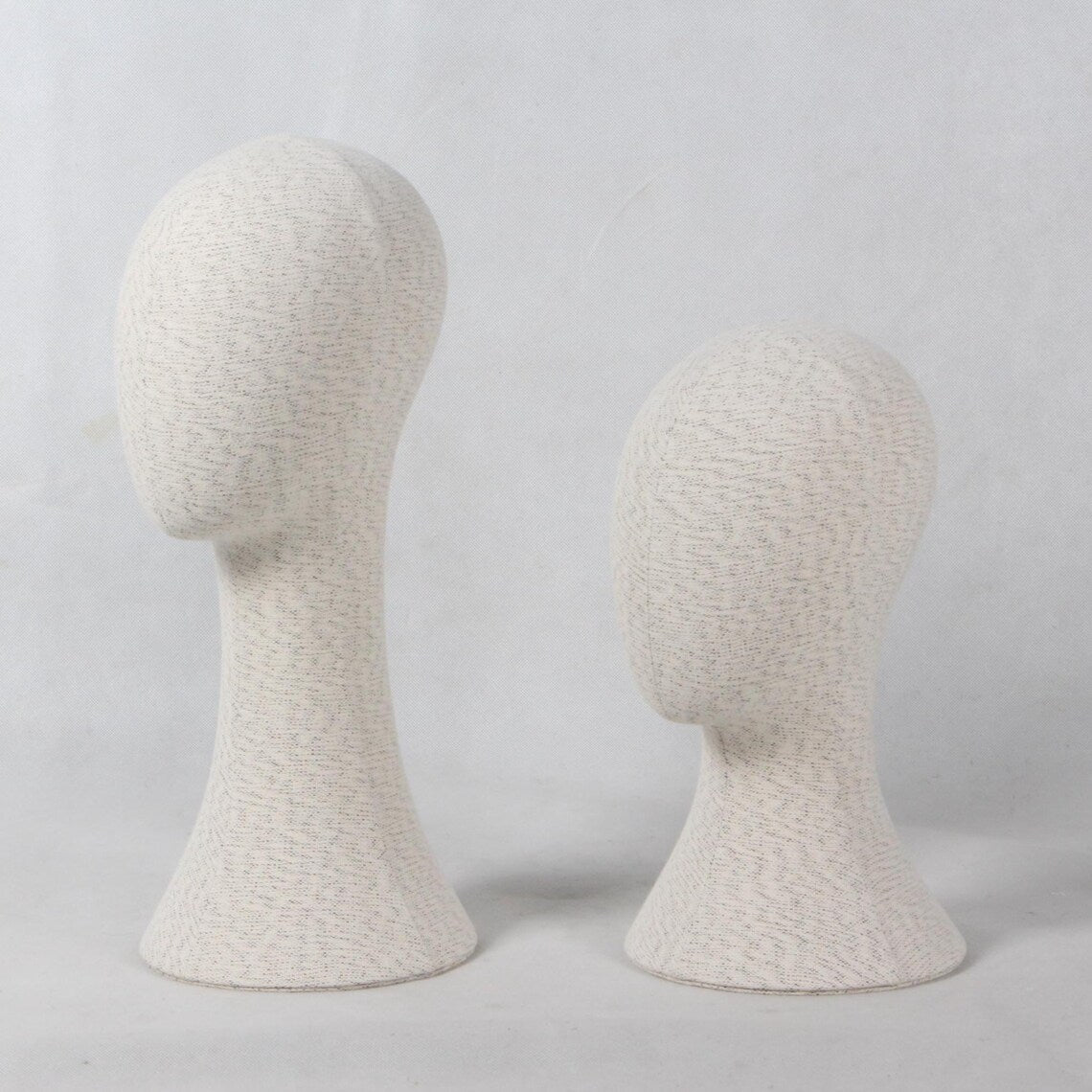 Vente de liquidation Mannequin de tête de femme en lin de bambou, modèle de tête épinglable avec long cou/épaules, pour affichage de chapeau/perruque/écharpe