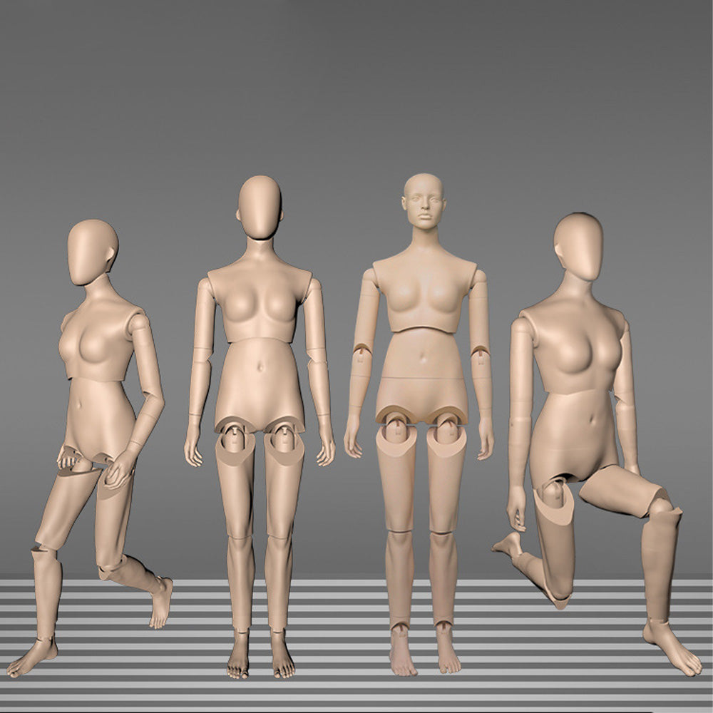 DE-LIANG DE-LIANG Female Poseable Full Body Mannequin with Flexible Joints | Articulated Dress Form Display Dummy for Fashion Design, Sewing & Window Display