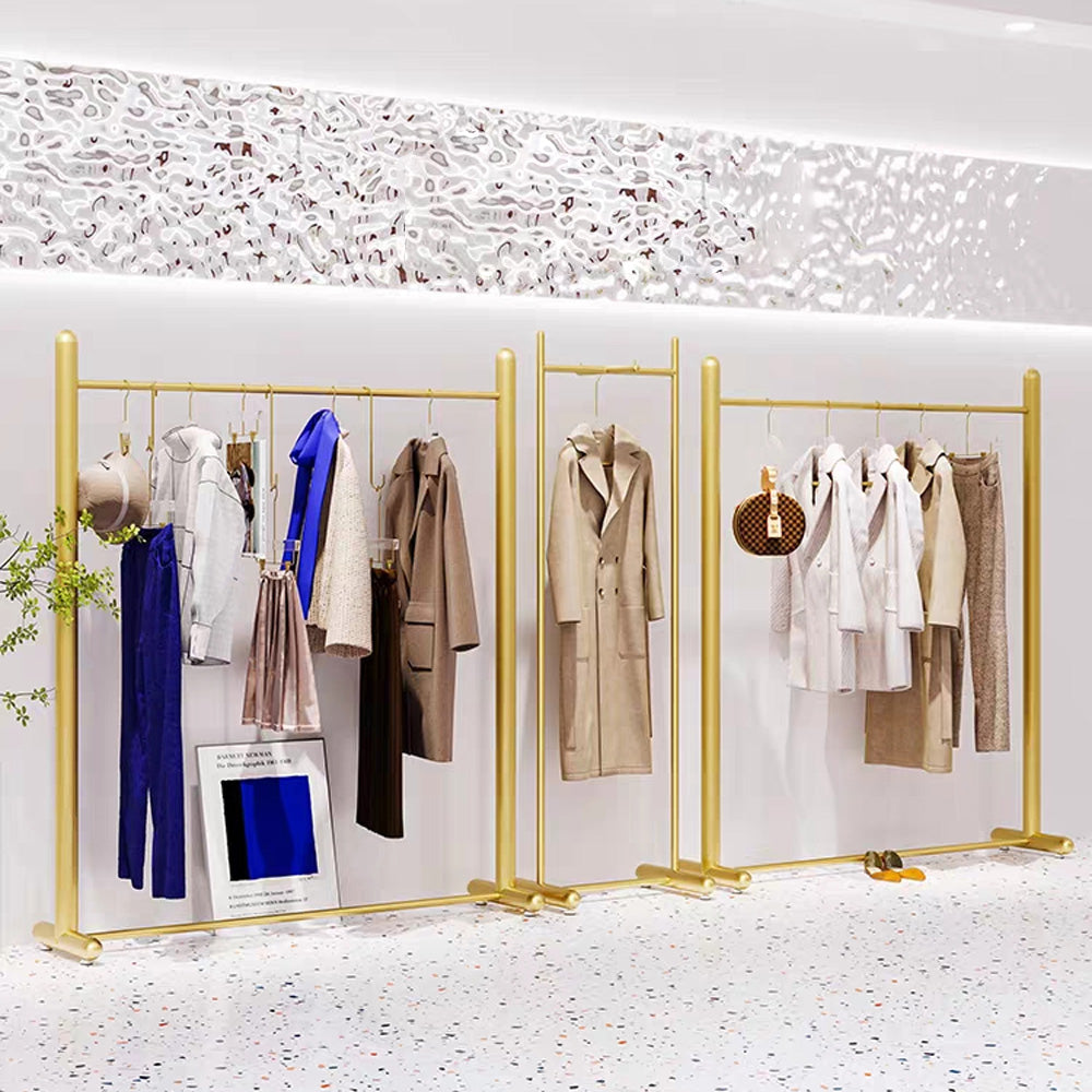 Clearance Floor Clothing Display Hanger Creative High-End Golden Big Tube Hanger Combination Women's Clothing Store Clothing Display Stand DL2371 DE-LIANG