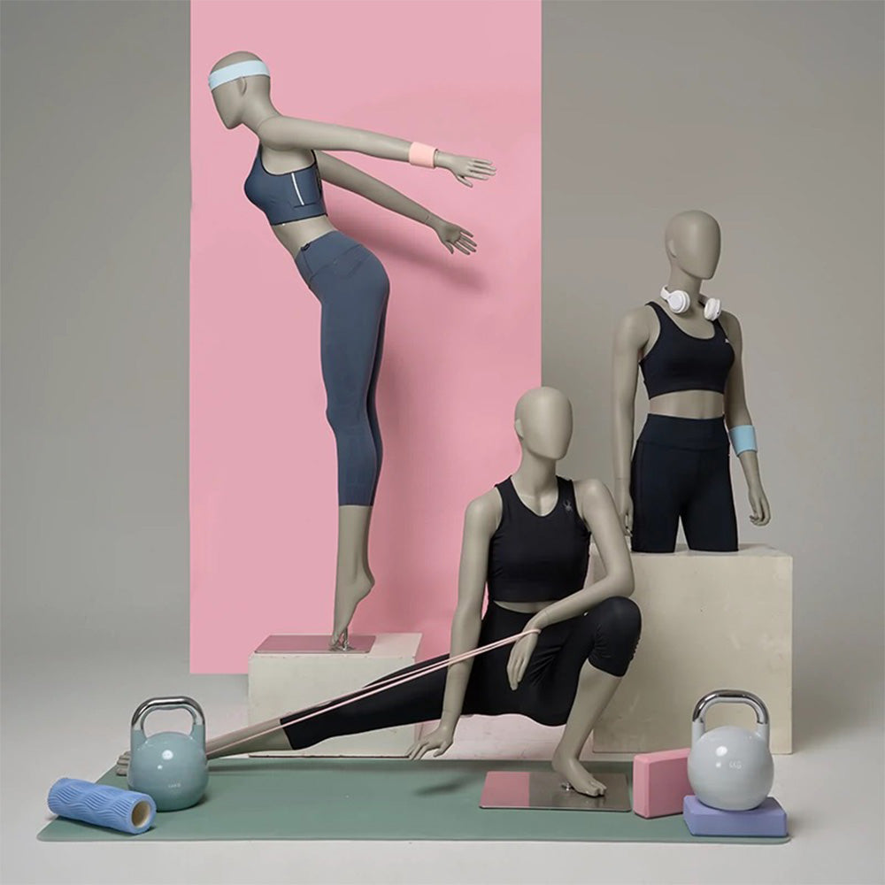 DE-LIANG Female Yoga Mannequin Fiberglass Full-Body Sports Dress Form for Activewear Display DE-LIANG Dress Forms DE-LIANG Female Yoga Mannequin Fiberglass Full-Body Sports Dress Form for Activewear Display DE-LIANG Dress Forms