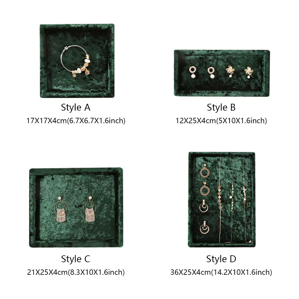 DE-LIANG Velvet Jewelry Display Tray, Earrings Display Stand, Ring Display Stand, Jewelry Display Stand, Necklace Display Tray DE-LIANG