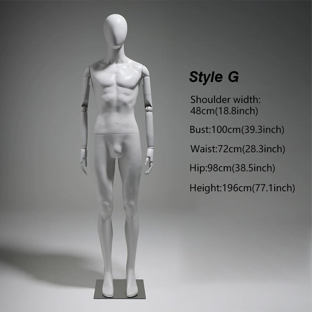 DE-LIANG Gray Youth Mannequin - Full Body Fiberglass Display Forms for Clothing Stores