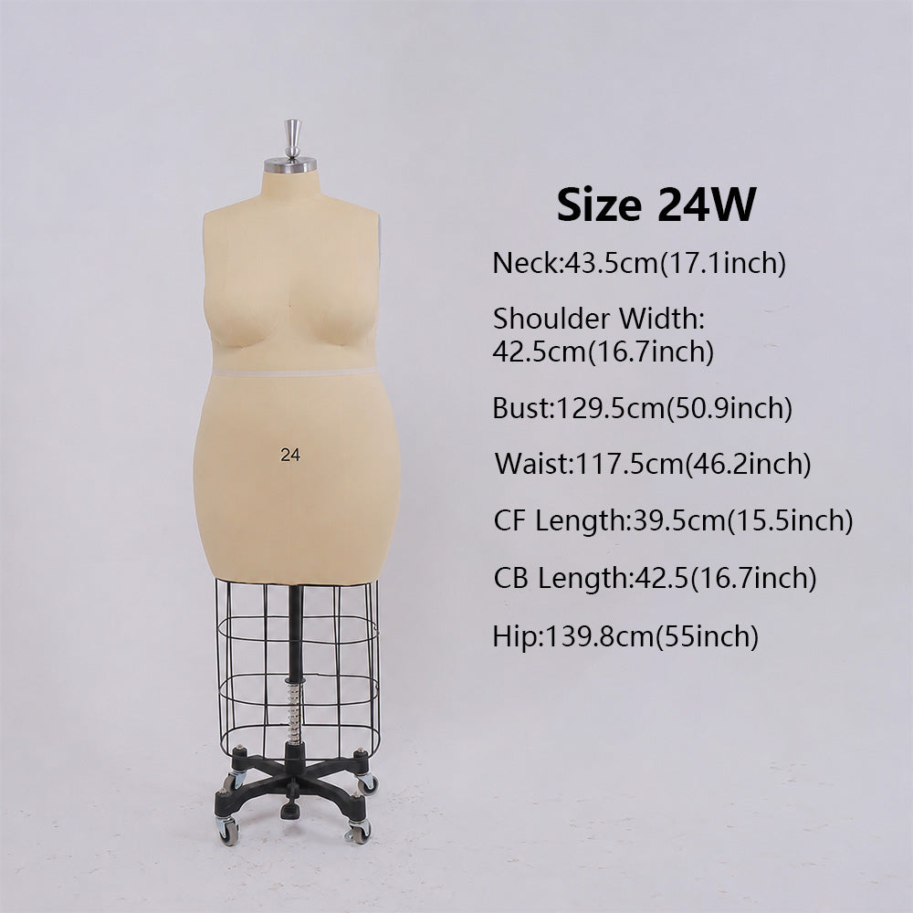 DE-LIANG Professional Bridal & Evening Gown Dress Form, Western Sizes 0-28