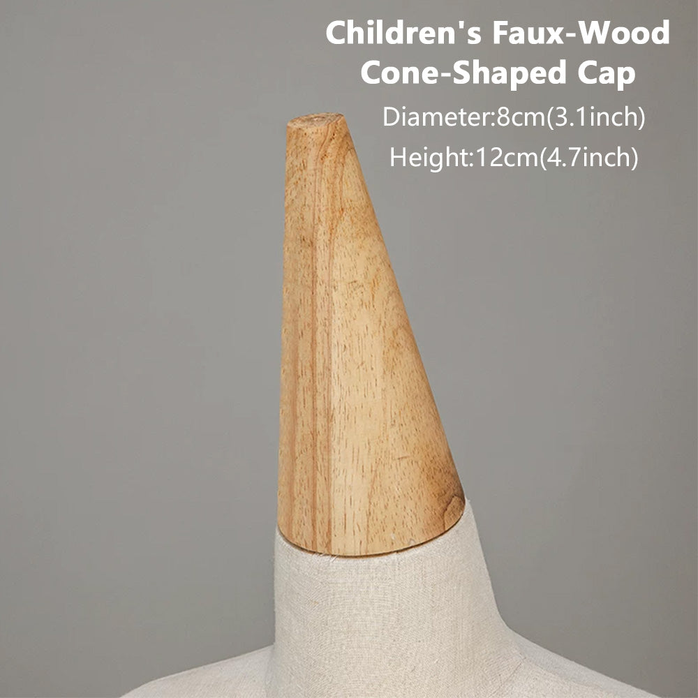 DE-LIANG Wooden Mannequin Head Cap for Clothing Store Boutique Display Dress Form