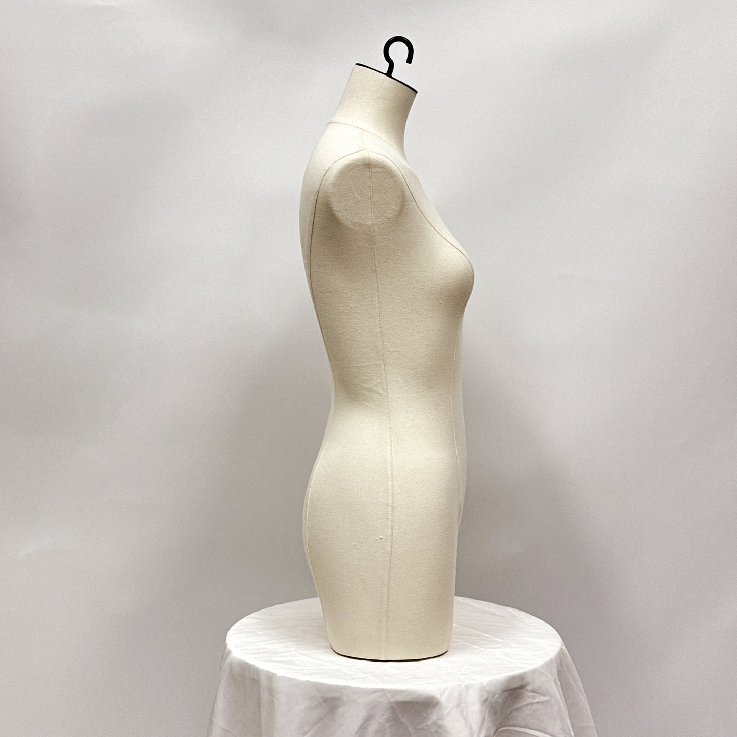 Beige Adult Female Hanging Mannequin, Linen Fabirc Bridal Dress Form,Manikin Model for Wedding Display, Hanging Manneuin With Hook And Chain