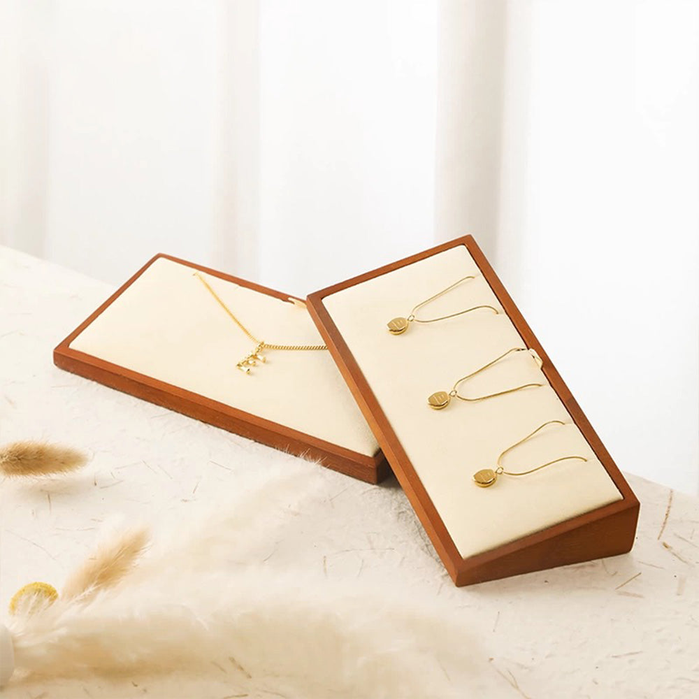 Bandeja de tela sofisticada para anillos, expositor de joyas, soporte para anillos y aretes, estante para regalos, boutiques y joyerías DL2443
