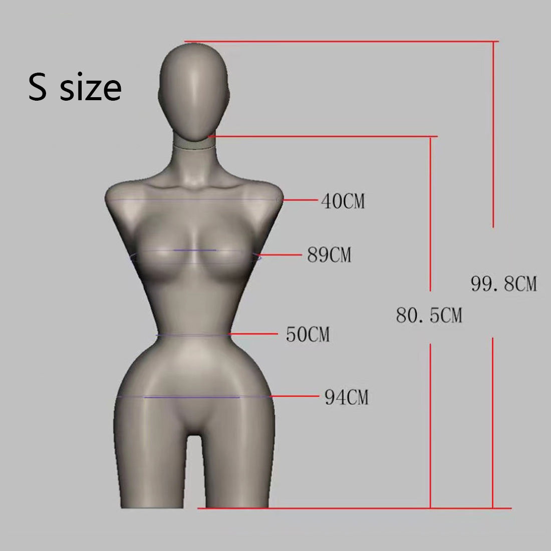 Elegant S-Shape Satin Female Half Body Mannequin, Adjustable Women Dress form Torso, Clothing Model Props,Lady Display Form with Metal Base