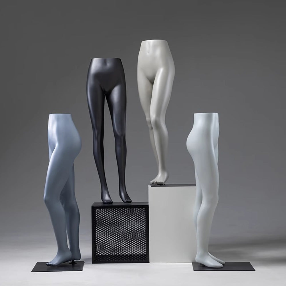 DE-LIANG Running Sport Leg Mannequin Display – Dynamic Half Body Male & Female Lower Torso, Fiberglass Athletic Pants Display Form for Sportswear, Shoes, and Fitness Store Window
