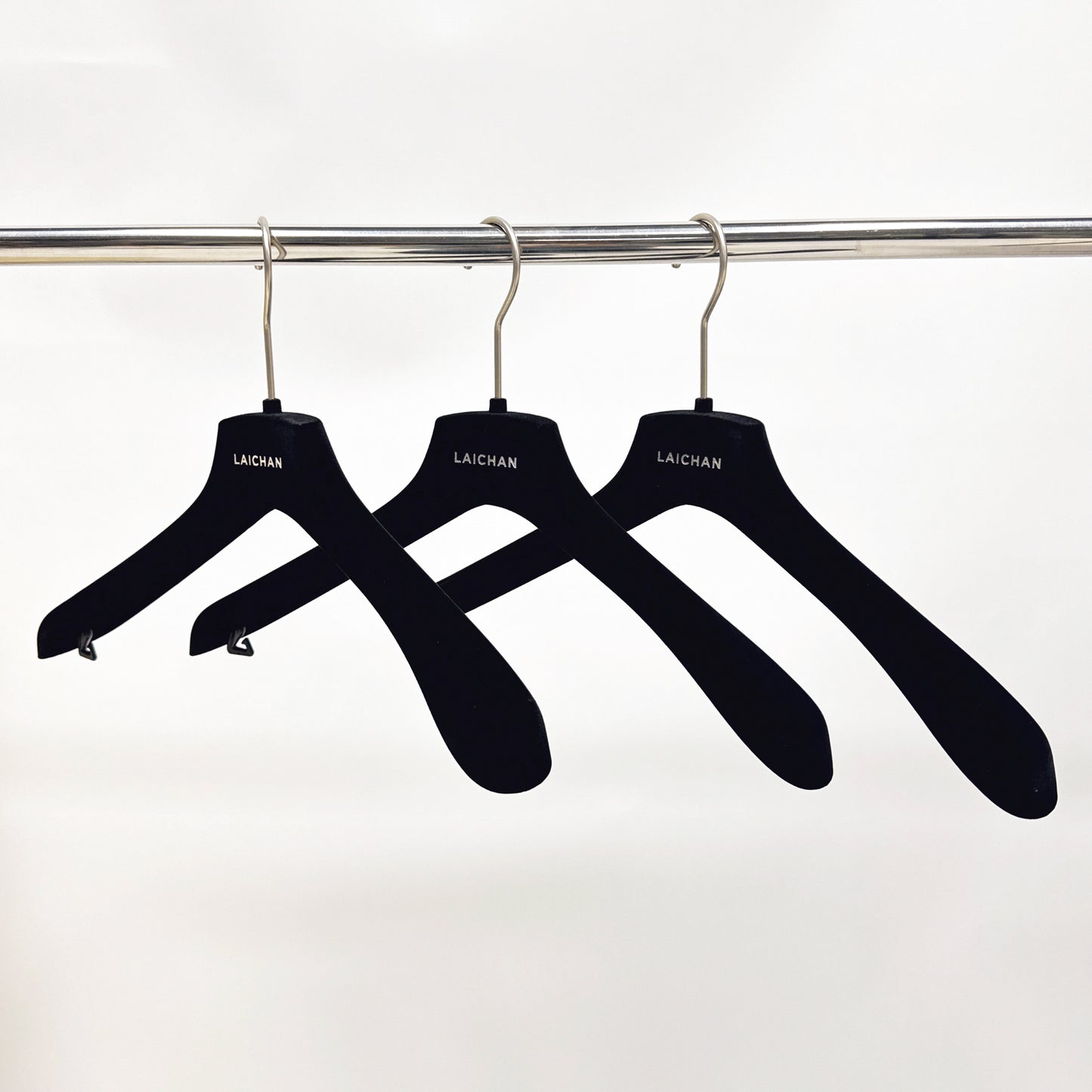 Luxury Black Velvet Hangers,Velvet Coat Hangers,Clothing Display Rack,Bottom Clip Pant clothing hanger,Non-Slip Hangers,Space Saving Clothes Hangers