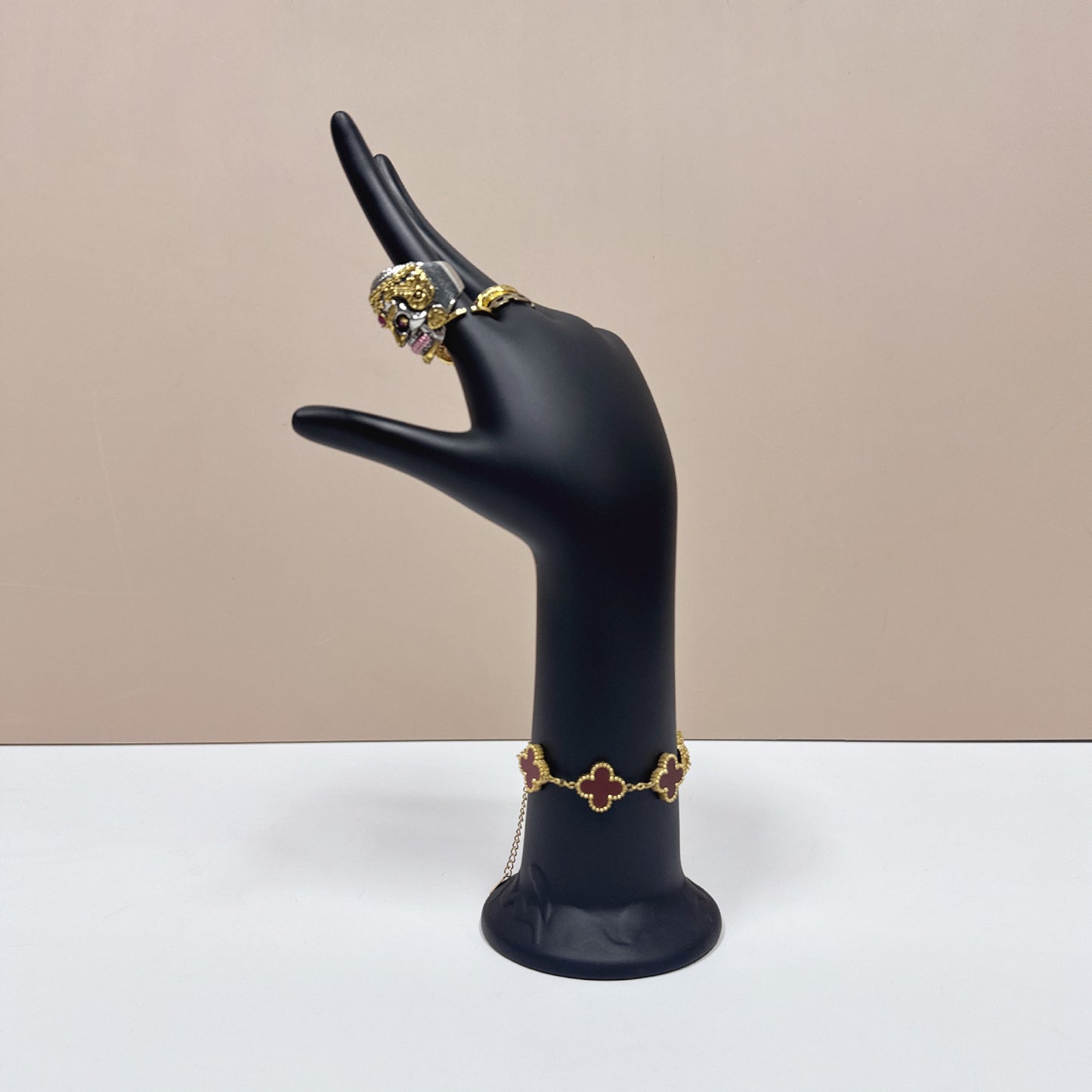 DE-LIANG - Expositor de joyas negro: soporte para busto y joyero, ideal para collares, anillos y accesorios, ideal para exhibiciones en el hogar, tiendas y ferias comerciales.