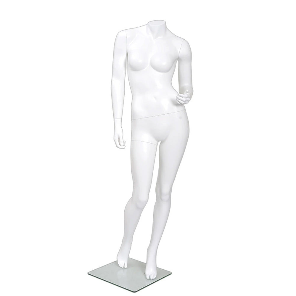 Luxury Female Full BodyMannequin, Brand Window Display Props Unique Design, Fashion Slim Body White Fiberglass Woman Dress form