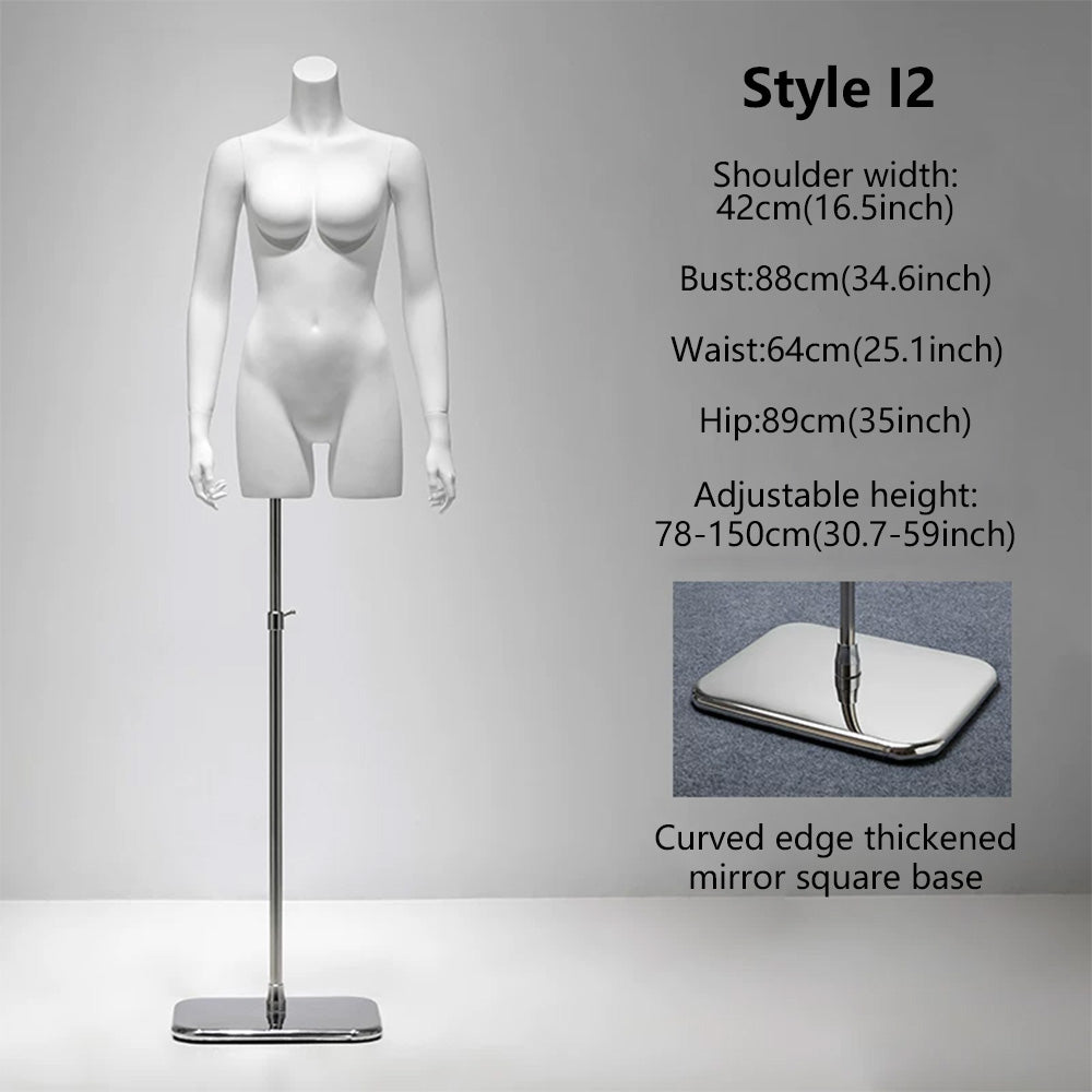 DE-LIANG Female Lingerie Mannequin | Half Body Torso Dress Form for Underwear Display