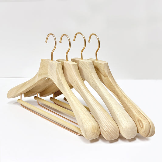 Natural Camphor Wood Hanger Wardrobe Clothing Store Home Suit Clothes Hanging Non-Slip Hanger ,Smooth White Finish Wooden Dress Hangers50pcs