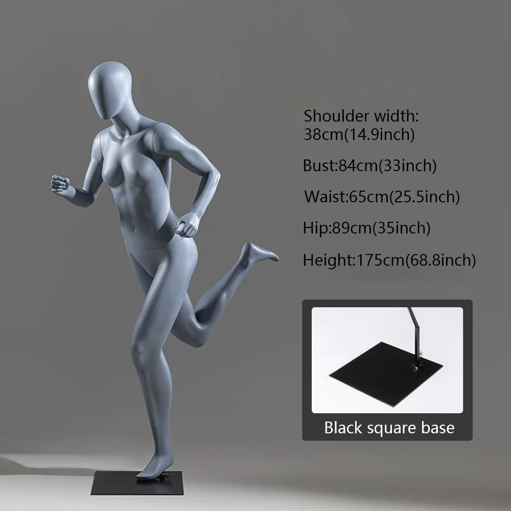 DE-LIANG Running Pose Mannequin Male Female Athletic Sportswear Display Fitness Gym