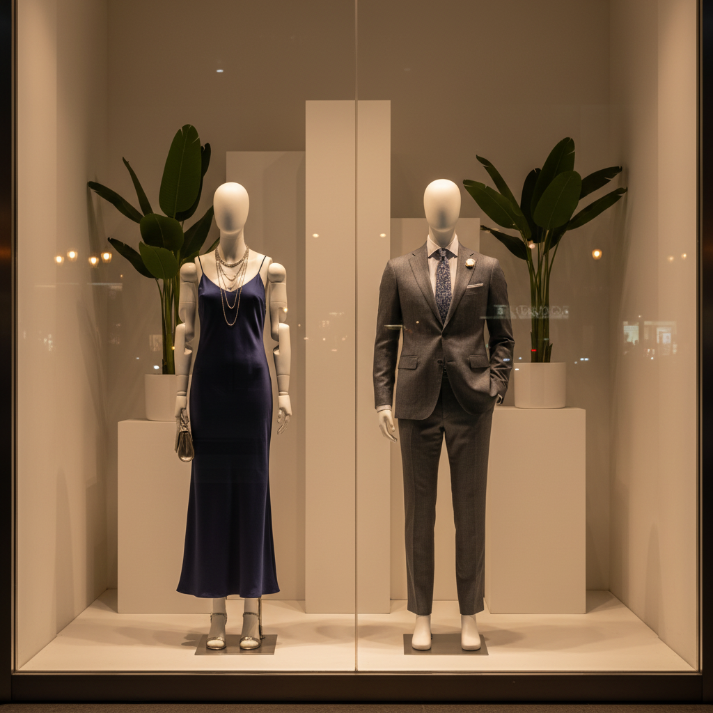 DE-LIANG Adjustable Full Body Mannequin - White / Black Male Female Display Dress Form for Clothing Store Window Visual Merchandising