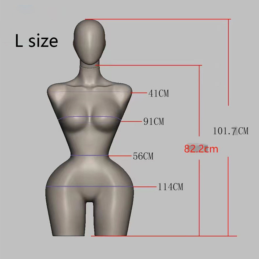 Elegant S-Shape Satin Female Half Body Mannequin, Adjustable Women Dress form Torso, Clothing Model Props,Lady Display Form with Metal Base