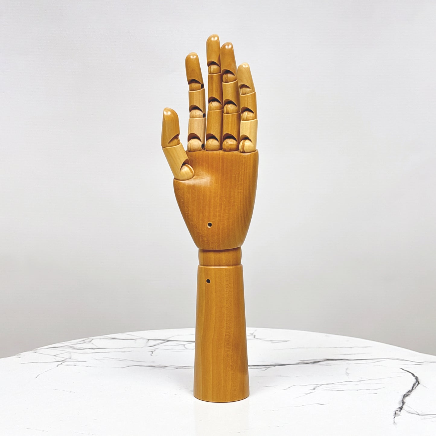 DE-LIANG Mannequin Hand,Wood Art Mannequin Hand Model Statue,Sketching, Painting,Articulated Wooden Female Hand, Natural Wood Color About 31cm*1pcs