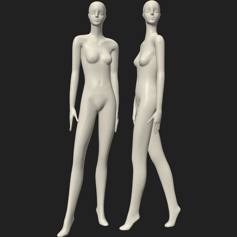 Maniquí femenino de cuerpo entero DE-LIANG: maniquí ajustable con torso para exhibición, maniquí moderno para boutiques de moda y escaparates.
