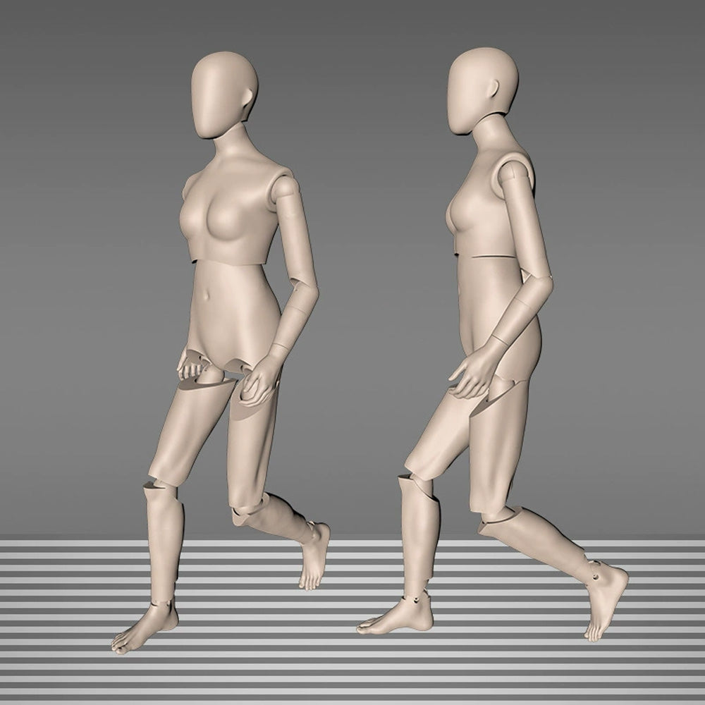 DE-LIANG DE-LIANG Female Poseable Full Body Mannequin with Flexible Joints | Articulated Dress Form Display Dummy for Fashion Design, Sewing & Window Display