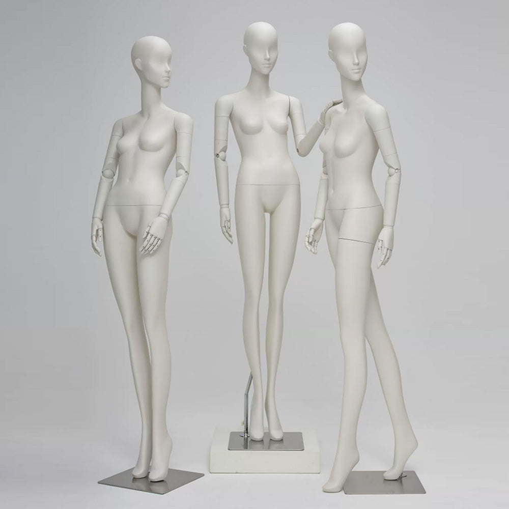 DE-LIANG Luxury White Full Body Female Mannequin (Realistic Display)