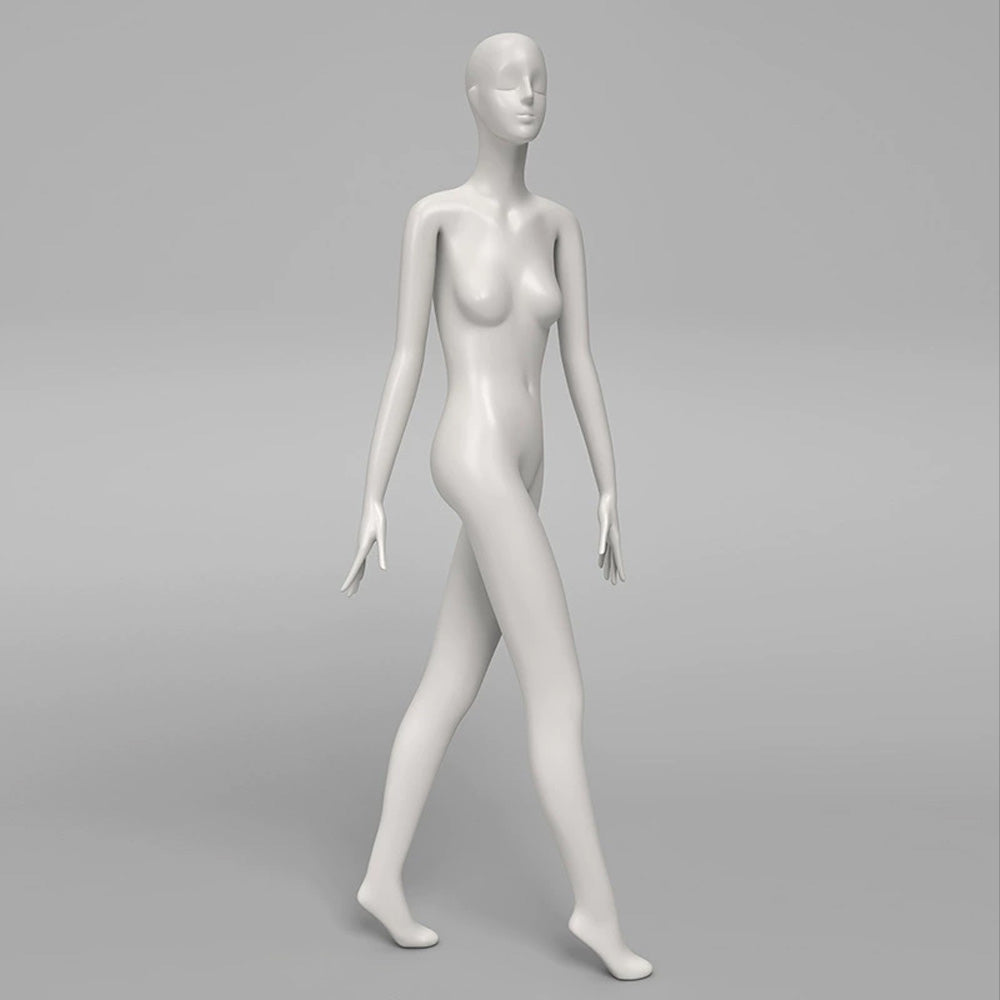 Maniquí femenino de cuerpo entero DE-LIANG: maniquí ajustable con torso para exhibición, maniquí moderno para boutiques de moda y escaparates.