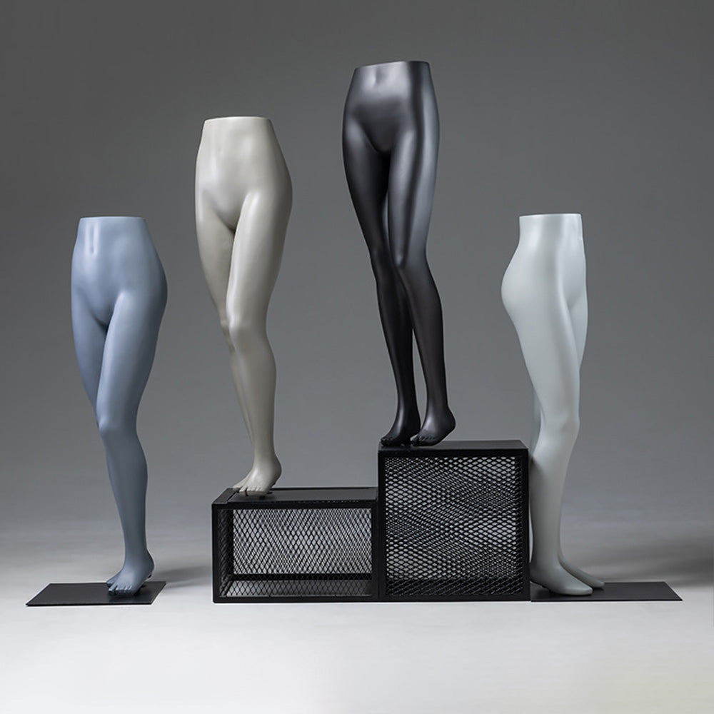 DE-LIANG Running Sport Leg Mannequin Display – Dynamic Half Body Male & Female Lower Torso, Fiberglass Athletic Pants Display Form for Sportswear, Shoes, and Fitness Store Window