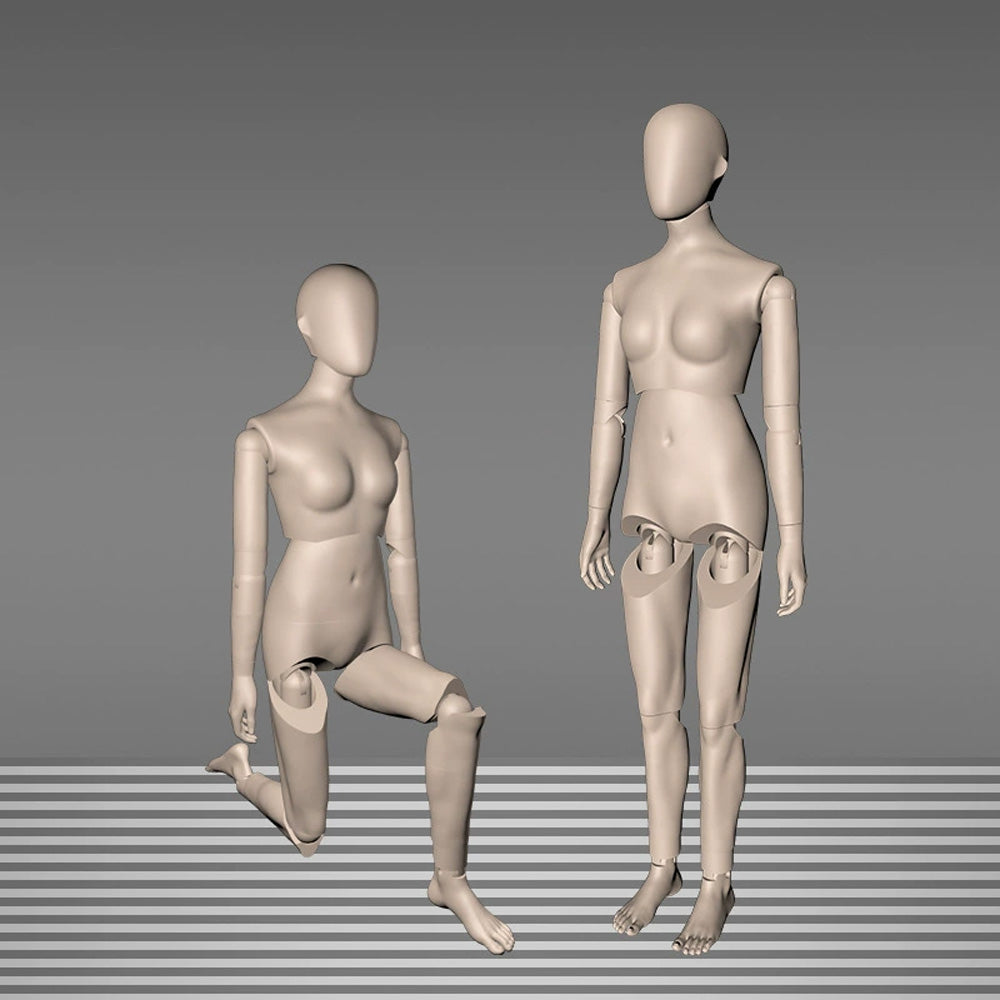 DE-LIANG DE-LIANG Female Poseable Full Body Mannequin with Flexible Joints | Articulated Dress Form Display Dummy for Fashion Design, Sewing & Window Display