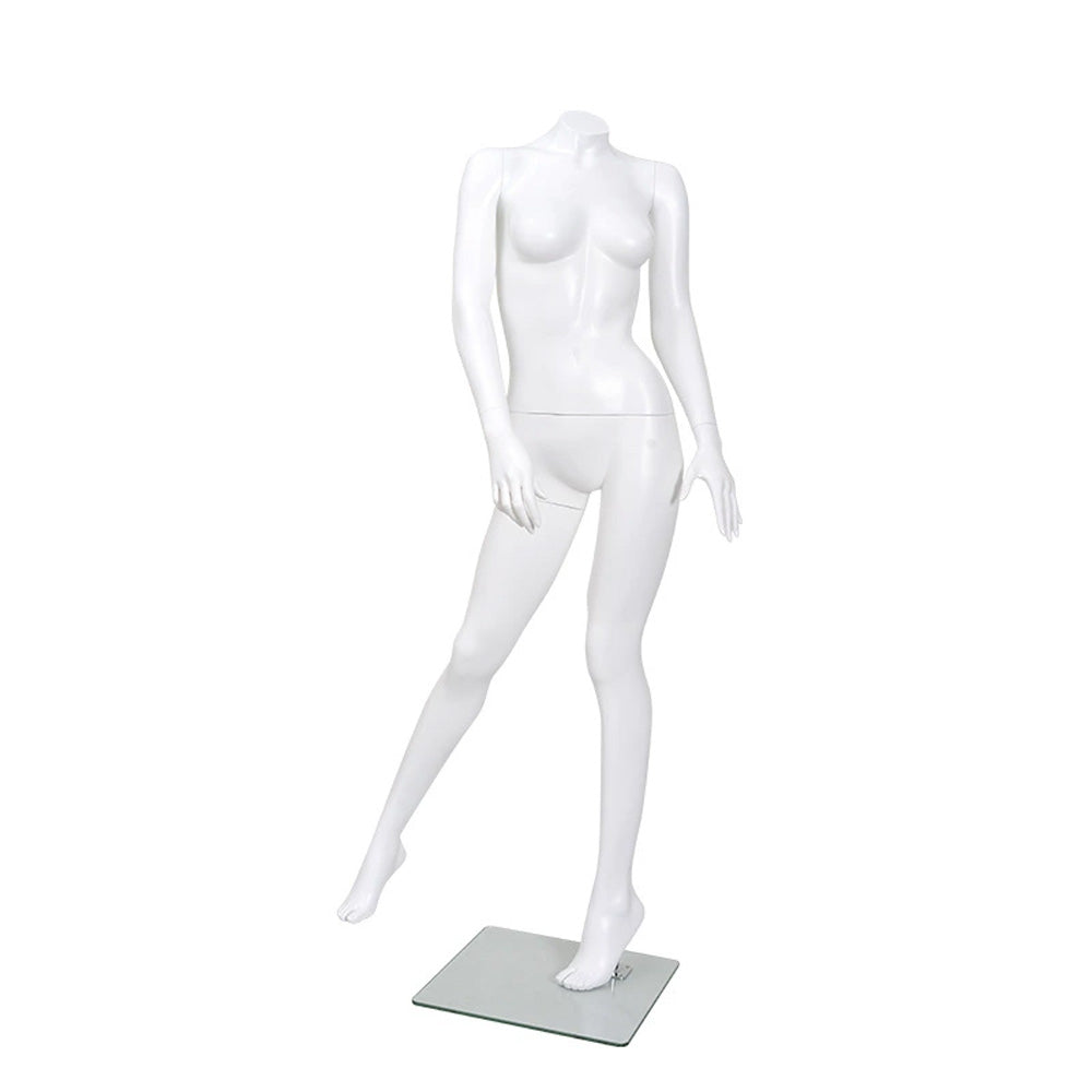 Luxury Female Full BodyMannequin, Brand Window Display Props Unique Design, Fashion Slim Body White Fiberglass Woman Dress form