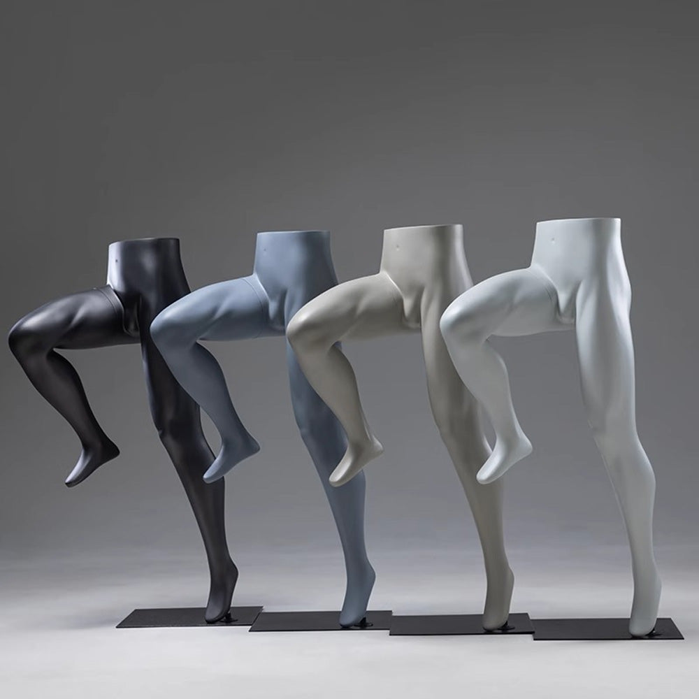 DE-LIANG Running Sport Leg Mannequin Display – Dynamic Half Body Male & Female Lower Torso, Fiberglass Athletic Pants Display Form for Sportswear, Shoes, and Fitness Store Window