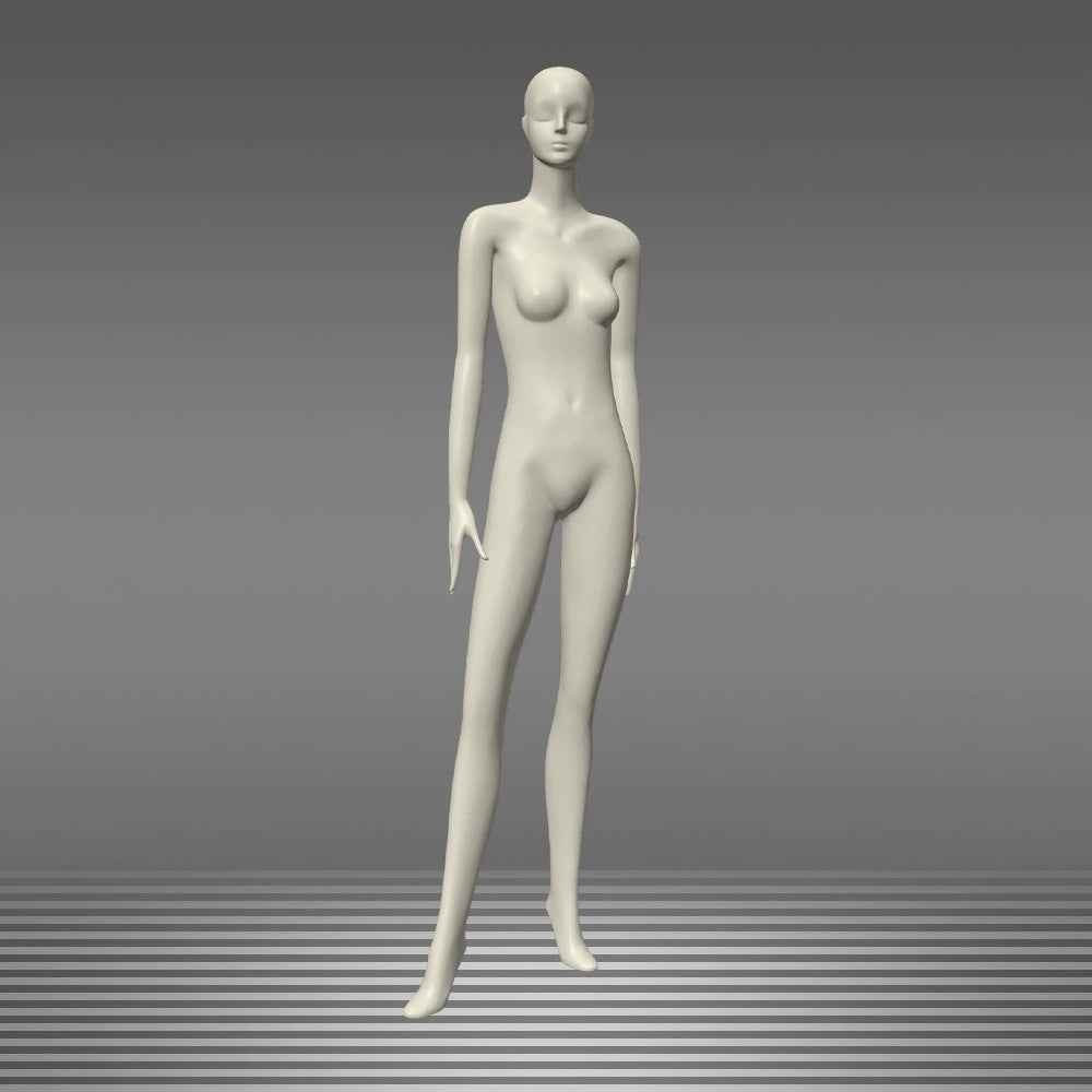 Maniquí femenino de cuerpo entero DE-LIANG: maniquí ajustable con torso para exhibición, maniquí moderno para boutiques de moda y escaparates.