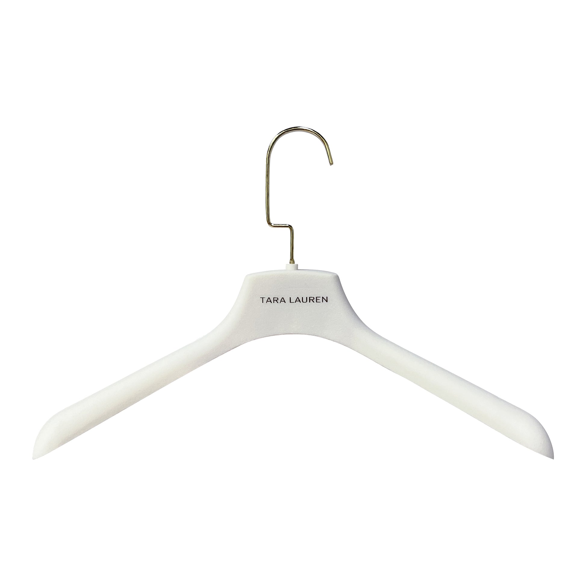 DE-LIANG White Velvet Plastic Hanger for Coat Pants Trouser, Men Woman Wedding dress bridal veil clothing hanger, velvet hanger customize(50PCS) DE-LIANG